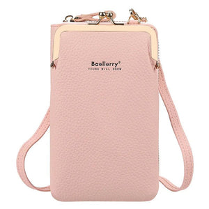 Soft PU Leather Phone Shoulder Bag for Women Mini Crossbody Bags