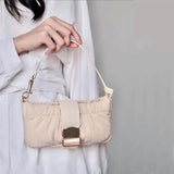 Canvas Vintage Baguet Bag Pink Summer Handbags Long Strap Women Messenger Bags