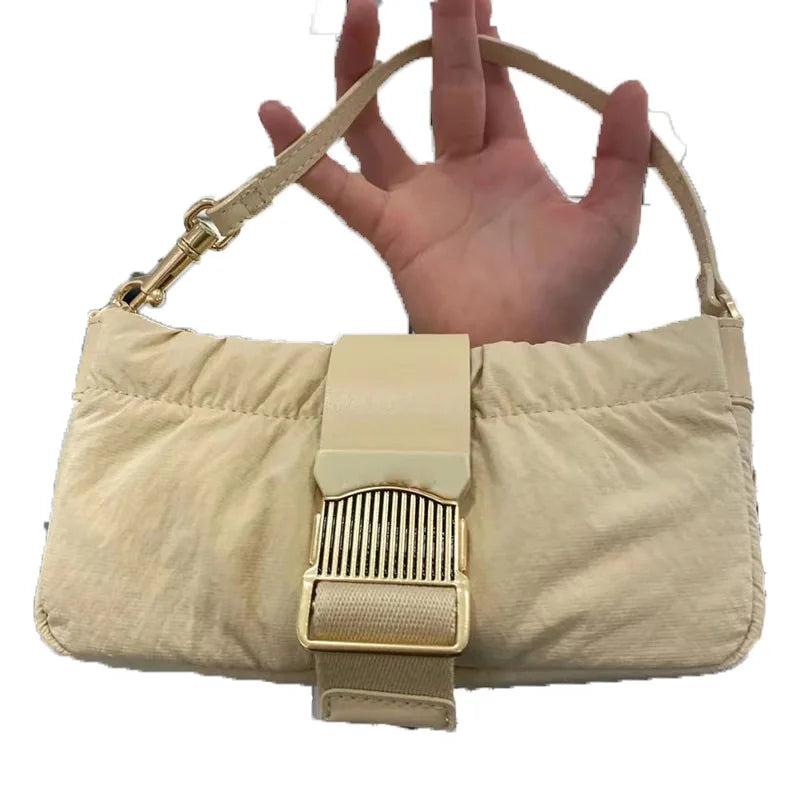 Canvas Vintage Baguet Bag Pink Summer Handbags Long Strap Women Messenger Bags