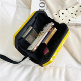 Hard Shell Crossbody Bag with Wide Shoulder Strap