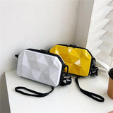 Hard Shell Crossbody Bag with Wide Shoulder Strap