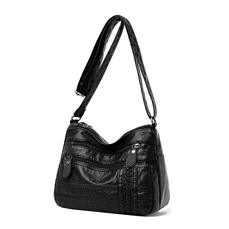 Women's Simple Leather Shoulder Bag