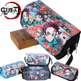 Demon Slayer Anime Double Zipper Pencil Case