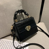 Stone Pattern Crossbody Bag PU Leather Shoulder Bag for Women