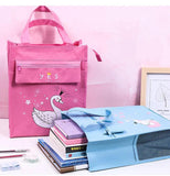 Student Oxford Storage Bag Large Capacity Tuition Bag Unicorn Animals School Tot