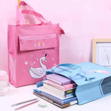 Student Oxford Storage Bag Large Capacity Tuition Bag Unicorn Animals School Tot