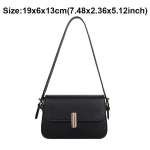 Women Shoulder Bag Solid Handbag INS Black/Coffee/Brown PU Leather Square Bags