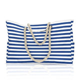 Waterproof Beach Tote Bag Large Capacity Striped Shoulder Bag