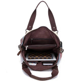 Canvas Lady Tote Shoulder Bag Rainbow Stripe Handle Shopping Purse