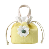 Flower Storage Bag Makeup Bags Drawstring Portable Handbag
