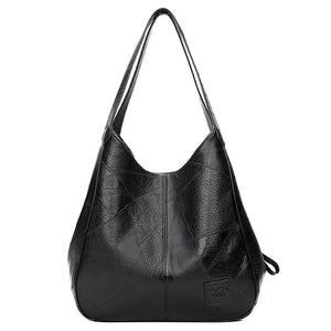 Vintage Leather Handbags Women Bags Large Capacity Tote Bags