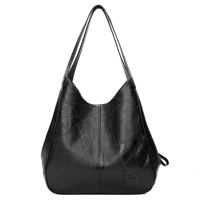 Vintage Leather Handbags Women Bags Large Capacity Tote Bags