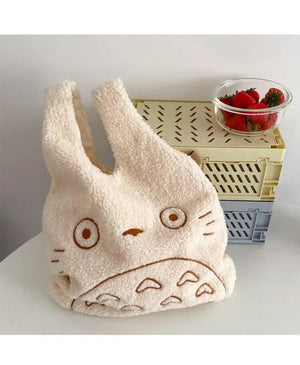 Cartoon Pattern Canvas Tote Bag Corduroy Large Handbag
