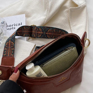 Vintage Chest Crossbody Shoulder Bags Women PU Leather Waist Bag