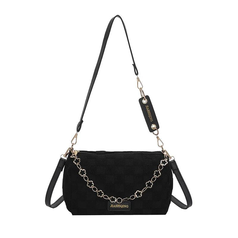 Ladies Pillow Chain Leather Shoulder Bag Women's Crossbody Bag