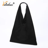 Lazy Style Shoulder Bag Student Casual Tote High Capacity Patchwork Large