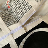 Female Bag Blessing Text Pattern Canvas Shoulder Bag