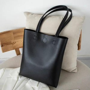 Women Shoulder Bag PU Leather Tote Handbag Female Shopping Bags Soft Leather Lad