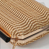 Vintage Straw Square Bag Woven Knitting Clutch Handbag