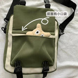 Waterproof Fabric Crossbody Bag Hong Kong Tooling Version Student Shoulder Bag