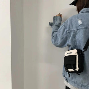 Waterproof Fabric Crossbody Bag Hong Kong Tooling Version Student Shoulder Bag