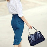 Women Crocodile Grain Patent Leather Handbags Large Capacity Shoulder Bag