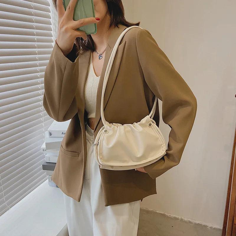 High-quality Women Handbags Folds One-shoulder Underarm Bag