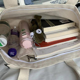 Large Capacity Canvas Shoulder Bag for Travel, Yoga, and Sports