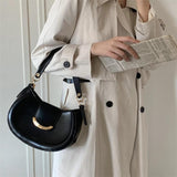 Women's Vintage Shoulder Bag Pu Leather Saddle Purse Messenger Bag