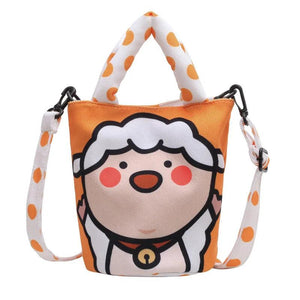 Canvas Women's Bag Print Handbag Cartoon Graffiti Crossbody Bags