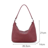 Luxury Woven Leather Handbags for Girls