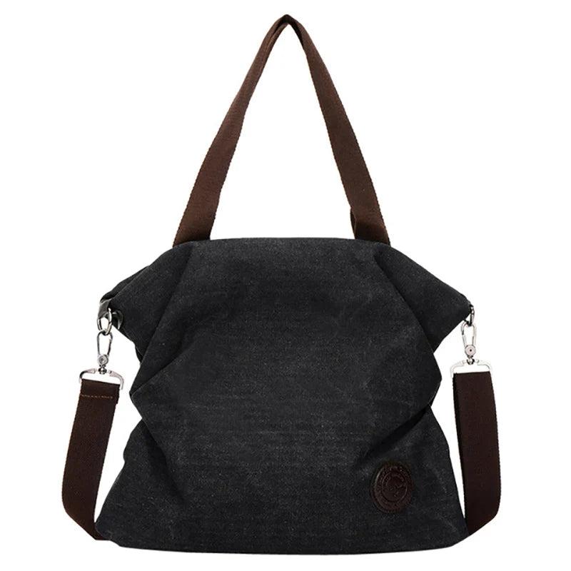 Canvas Shoulder Bag for Women Girls Large Size Crossbody Satchel Student