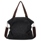 Canvas Shoulder Bag for Women Girls Large Size Crossbody Satchel Student