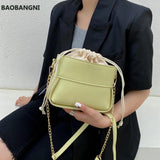 High-Quality Ladies Drawstring Small Square Bag