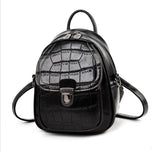 Crocodile Print Small Backpack Multi-Functional