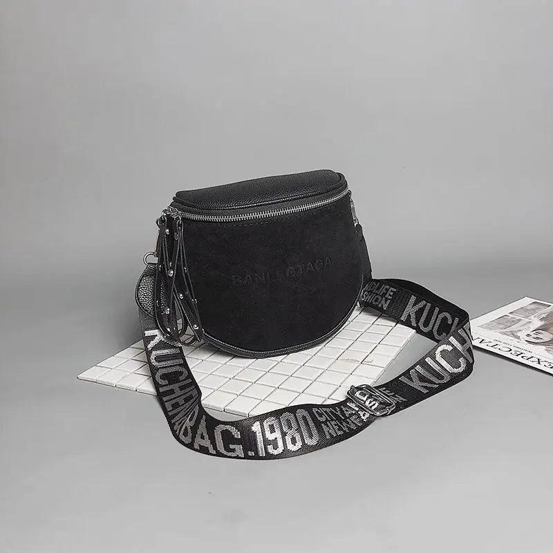 Frosted Bucket Bag Shoulder Bag Retro Messenger Bag