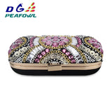 Women Wedding Clutch Handbag Evening Bag Metallic Diamonds