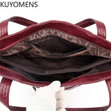 Large Capacity Leather Tote Shoulder Bag Casual Handbag Purse