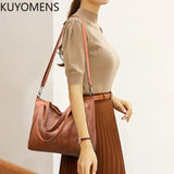 Large Capacity Leather Tote Shoulder Bag Casual Handbag Purse