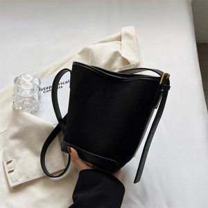 Frosted Suede Vintage Shoulder Bag Women's Composite Bags Bucket Handbag