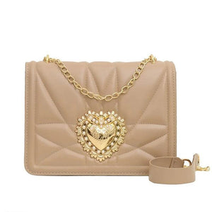 Small Square Chain Leather Handbag Messenger Bag