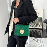 Small Square Chain Leather Handbag Messenger Bag