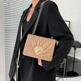 Small Square Chain Leather Handbag Messenger Bag