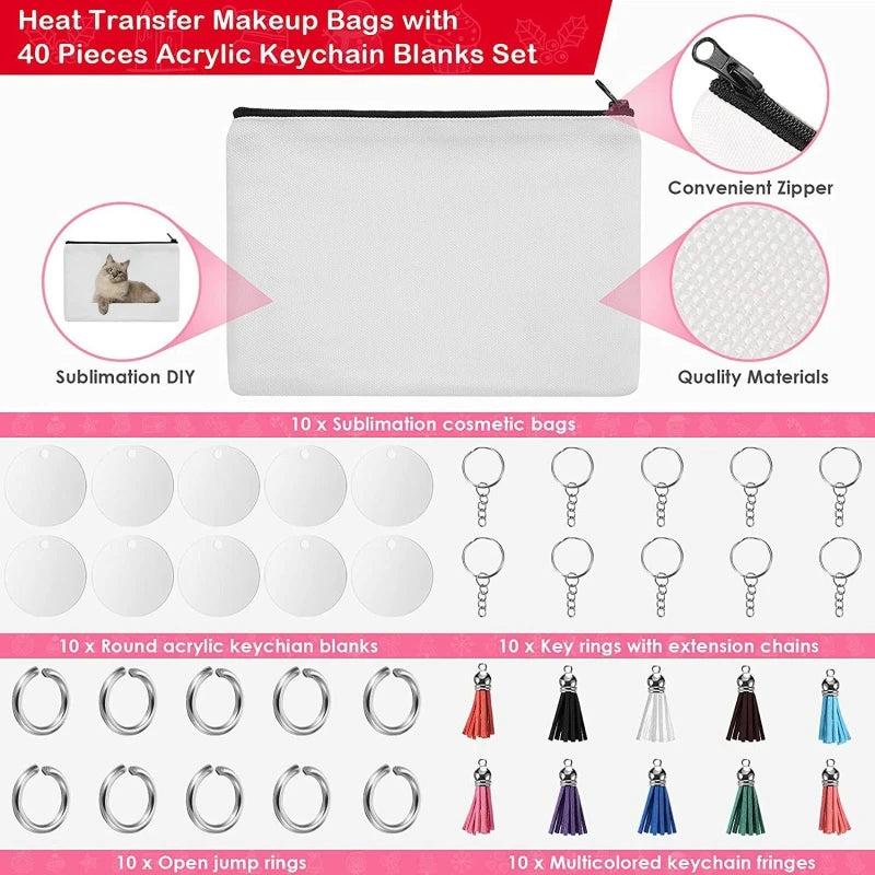 Thermal Transfer Cosmetic Bag Clutch Sublimation Blank Storage