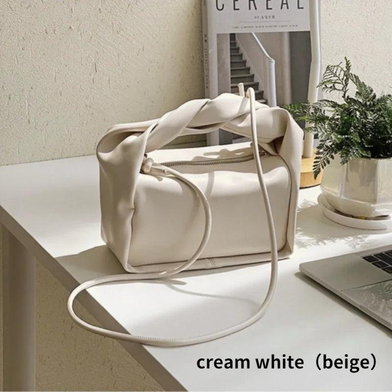 Women's Fold Handle Shoulder Bags PU Leather Ladies Clutch Purse Handbags Green