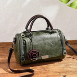 Flowers Pendant Handbag Women's Boston Bags Single Shoulder Bag