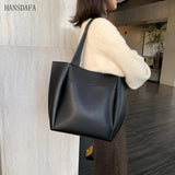 High Pu Leather Femme Shoulder Bag Handbags Women Tote Bag Casual Large Vintage