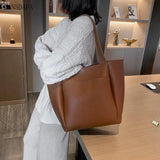 High Pu Leather Femme Shoulder Bag Handbags Women Tote Bag Casual Large Vintage