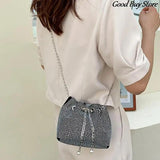 Silver Crystal Evening Clutch Bag for Women Party Wedding Purse