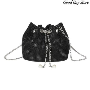 Silver Crystal Evening Clutch Bag for Women Party Wedding Purse